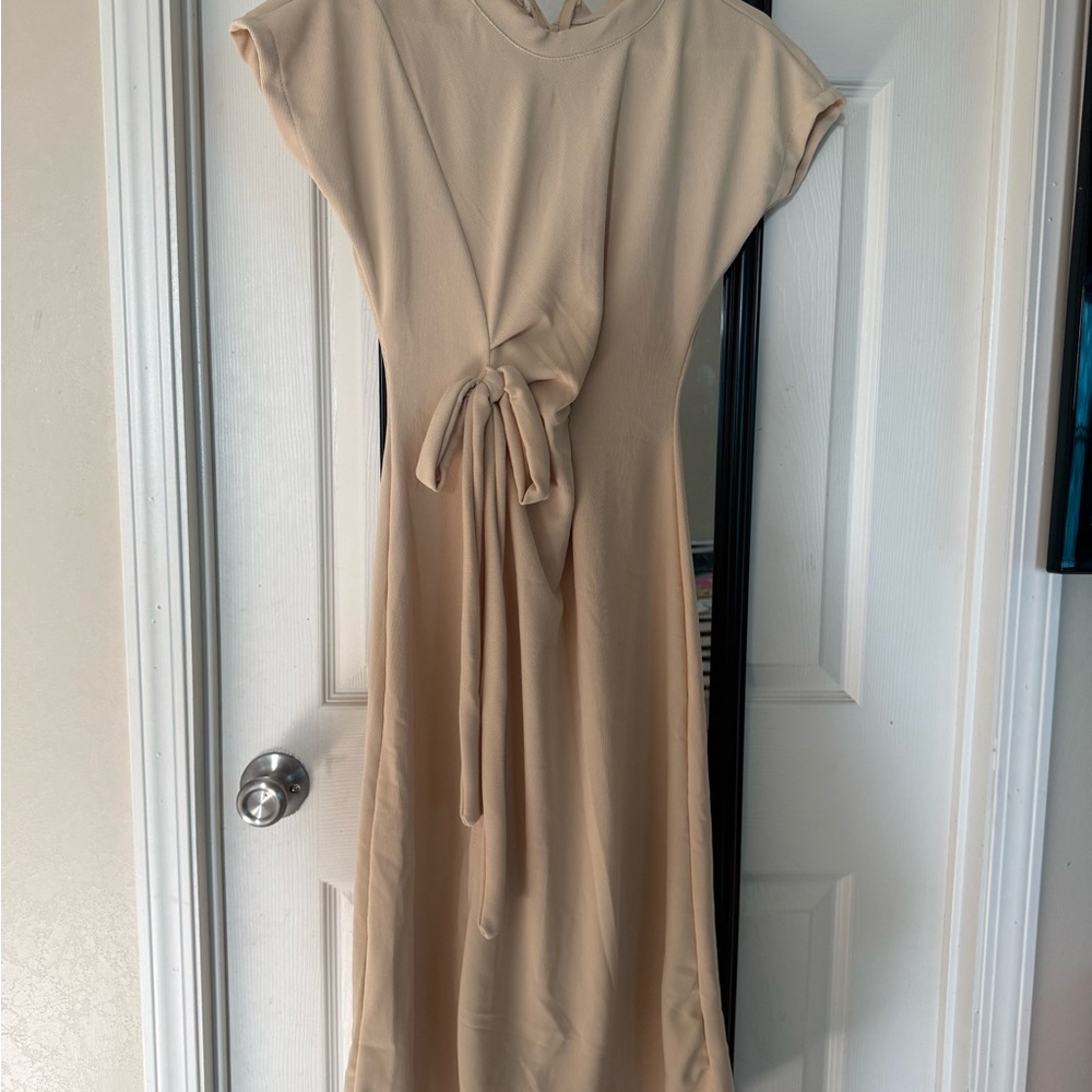 Elegant Beige Women's Dress